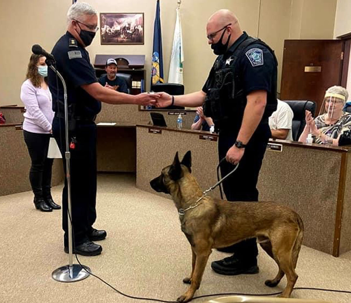 K9 officer Jaxx sworn in by Twin Lakes Police Department